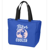 Biker Like Regular But Cooler Funny Motorcycle Gift Zip Tote Bag