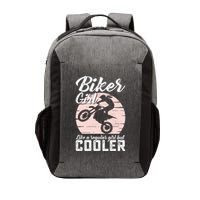 Biker Like Regular But Cooler Funny Motorcycle Gift Vector Backpack