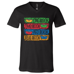 Book Lover Reading Bookworm Bibliophiles Nerds Librarians V-Neck T-Shirt