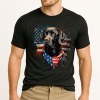 Black Labrador Retriever USA Flag Lab Dog Lover Gifts Cooling Performance Crew T-Shirt