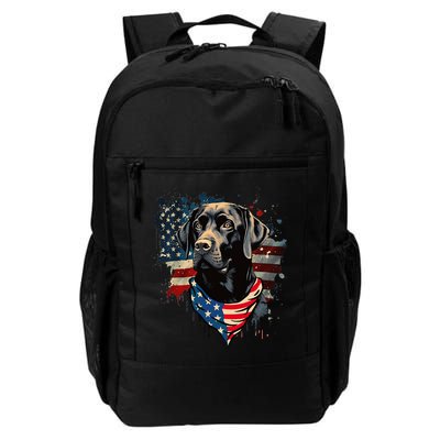 Black Labrador Retriever USA Flag Lab Dog Lover Gifts Backpack
