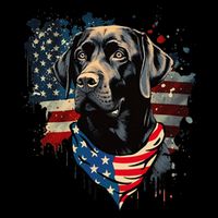 Black Labrador Retriever USA Flag Lab Dog Lover Gifts Baby Bodysuit
