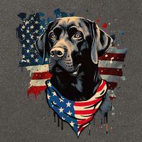Black Labrador Retriever USA Flag Lab Dog Lover Gifts Cotton Canvas Backpack