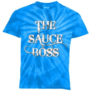 Bbq Lovers Sauce Boss Design For Fathers Day Gift Kids Tie-Dye T-Shirt