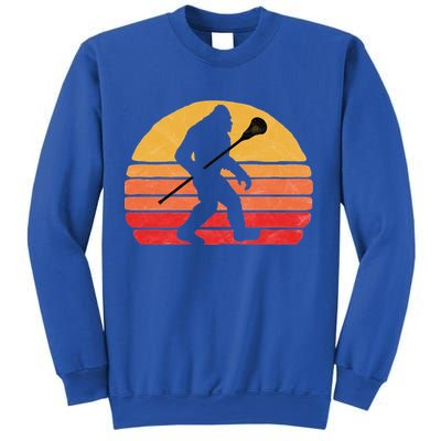 Bigfoot Lacrosse Stick Vintage Surf Sun Funny Lax Gift Sweatshirt