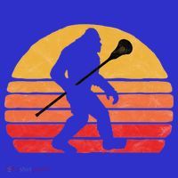 Bigfoot Lacrosse Stick Vintage Surf Sun Funny Lax Gift Tall T-Shirt
