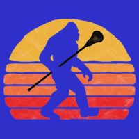 Bigfoot Lacrosse Stick Vintage Surf Sun Funny Lax Gift Button