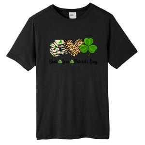 Book Love Shamrock Leopard Heart Book Lover St Patrick's Day Gift Tall Fusion ChromaSoft Performance T-Shirt