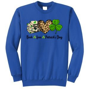 Book Love Shamrock Leopard Heart Book Lover St Patrick's Day Gift Sweatshirt