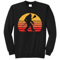 Bigfoot Lacrosse Stick Vintage Surf Sun Funny Lax Sweatshirt