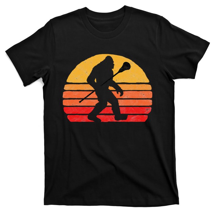 Bigfoot Lacrosse Stick Vintage Surf Sun Funny Lax T-Shirt