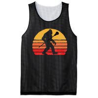 Bigfoot Lacrosse Stick Vintage Surf Sun Funny Lax Mesh Reversible Basketball Jersey Tank