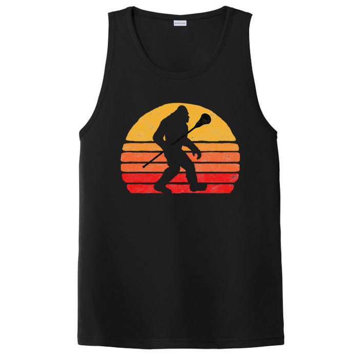 Bigfoot Lacrosse Stick Vintage Surf Sun Funny Lax PosiCharge Competitor Tank