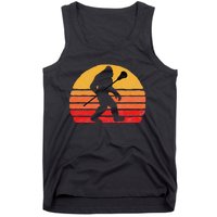 Bigfoot Lacrosse Stick Vintage Surf Sun Funny Lax Tank Top