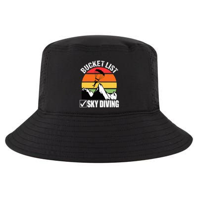 Bucket List Sky Diving Vintage Skydiver Skydiving Parachute Cool Comfort Performance Bucket Hat