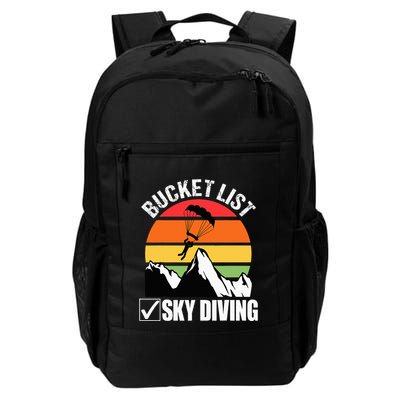 Bucket List Sky Diving Vintage Skydiver Skydiving Parachute Backpack