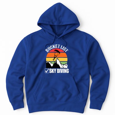 Bucket List Sky Diving Vintage Skydiver Skydiving Parachute Hoodie