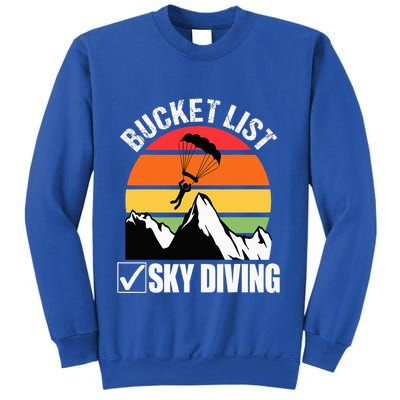 Bucket List Sky Diving Vintage Skydiver Skydiving Parachute Sweatshirt