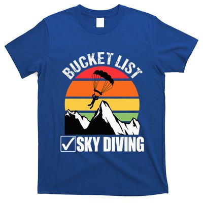 Bucket List Sky Diving Vintage Skydiver Skydiving Parachute T-Shirt
