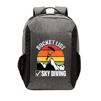 Bucket List Sky Diving Vintage Skydiver Skydiving Parachute Vector Backpack