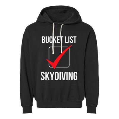 Bucket List Skydiving Vintage Garment-Dyed Fleece Hoodie