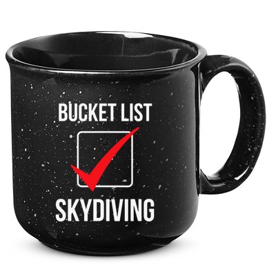 Bucket List Skydiving Vintage 15oz Campfire Ceramic Mug