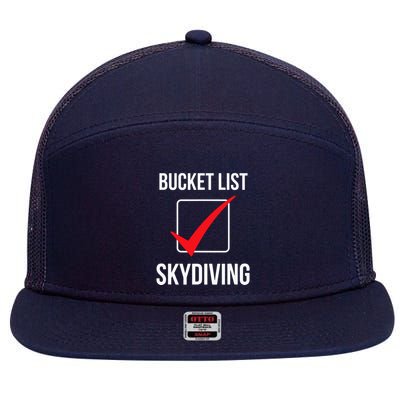 Bucket List Skydiving Vintage 7 Panel Mesh Trucker Snapback Hat
