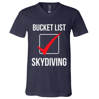 Bucket List Skydiving Vintage V-Neck T-Shirt