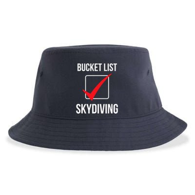 Bucket List Skydiving Vintage Sustainable Bucket Hat