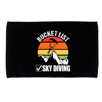 Bucket List Sky Diving Vintage Skydiver Skydiving Parachute Microfiber Hand Towel