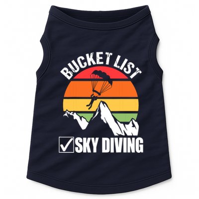 Bucket List Sky Diving Vintage Skydiver Skydiving Parachute Doggie Tank