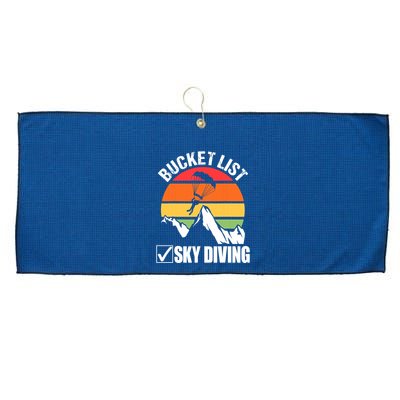 Bucket List Sky Diving Vintage Skydiver Skydiving Parachute Large Microfiber Waffle Golf Towel