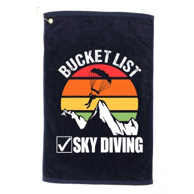 Bucket List Sky Diving Vintage Skydiver Skydiving Parachute Golf Towel
