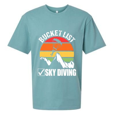 Bucket List Sky Diving Vintage Skydiver Skydiving Parachute Sueded Cloud Jersey T-Shirt