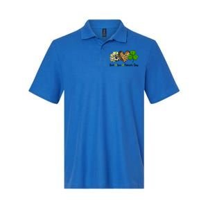 Book Love Shamrock Leopard Heart Book Lover St Patrick's Day Gift Softstyle Adult Sport Polo