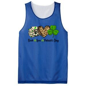 Book Love Shamrock Leopard Heart Book Lover St Patrick's Day Gift Mesh Reversible Basketball Jersey Tank