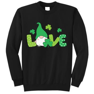 Bleached LOVE St Patricks Day Gnomes Shamrock Sweatshirt