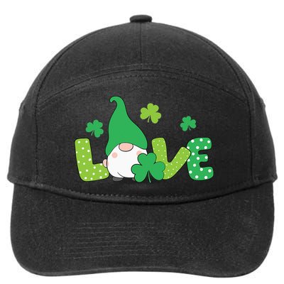 Bleached LOVE St Patricks Day Gnomes Shamrock 7-Panel Snapback Hat