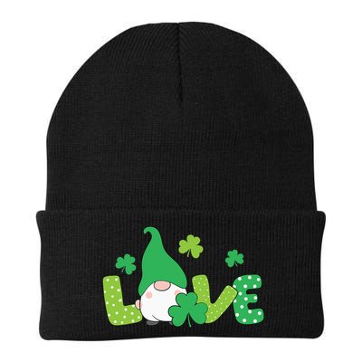 Bleached LOVE St Patricks Day Gnomes Shamrock Beanie