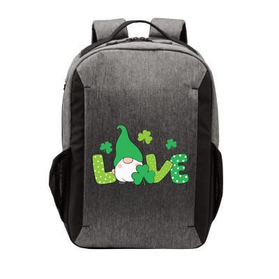 Bleached LOVE St Patricks Day Gnomes Shamrock Vector Backpack