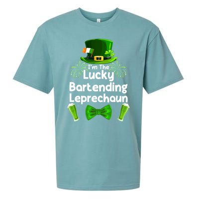 Bartending Leprechaun St Patrick's Day Bartender Cute Gift Sueded Cloud Jersey T-Shirt