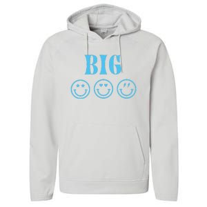 Big Little Sorority Reveal Big Smilies Retro Performance Fleece Hoodie