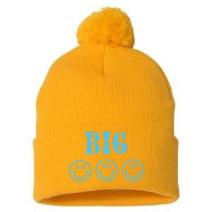 Big Little Sorority Reveal Big Smilies Retro Pom Pom 12in Knit Beanie