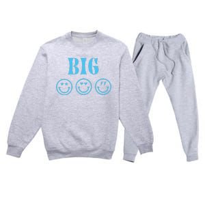 Big Little Sorority Reveal Big Smilies Retro Premium Crewneck Sweatsuit Set