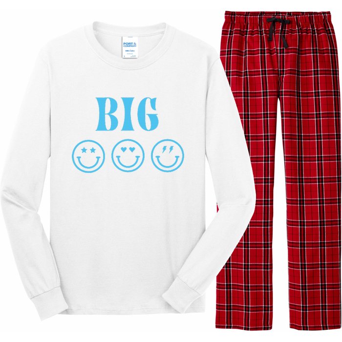 Big Little Sorority Reveal Big Smilies Retro Long Sleeve Pajama Set