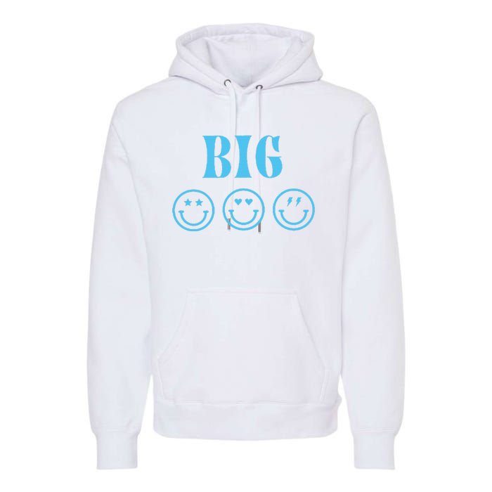 Big Little Sorority Reveal Big Smilies Retro Premium Hoodie