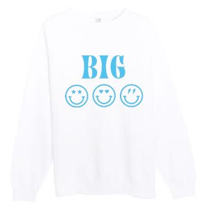 Big Little Sorority Reveal Big Smilies Retro Premium Crewneck Sweatshirt