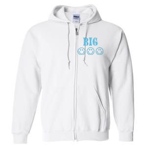 Big Little Sorority Reveal Big Smilies Retro Full Zip Hoodie