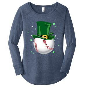 Baseball Leprechaun St Patricks Day Gift Cool Gift Women's Perfect Tri Tunic Long Sleeve Shirt