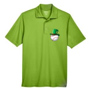 Baseball Leprechaun St Patricks Day Gift Gift Men's Origin Performance Pique Polo